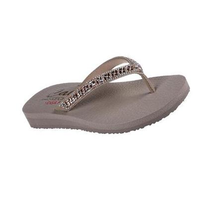 Sandalias Skechers Meditation - Geo-Princess Mujer Gris Marrones | 56T6L_AR