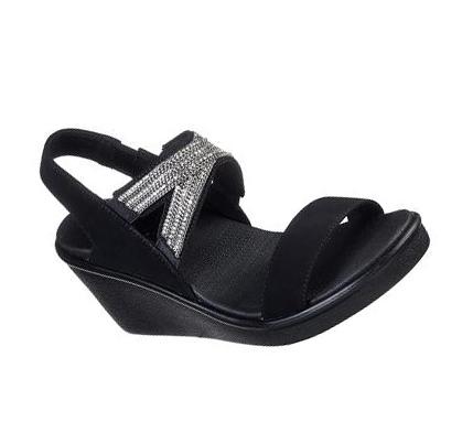 Sandalias Skechers Rumble On - Chart Topper Mujer Negras | A9T6S_AR