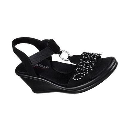 Sandalias Skechers Rumblers - Queen B Mujer Negras | A9513_AR