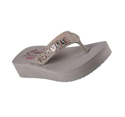 Sandalias Skechers Vinyasa - Geo-Queen Mujer Gris Marrones | 55518_AR