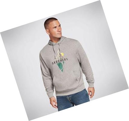 Sudadera Skechers Apparel Diamond Mountain Pullover Hombre Gris | A589B_AR