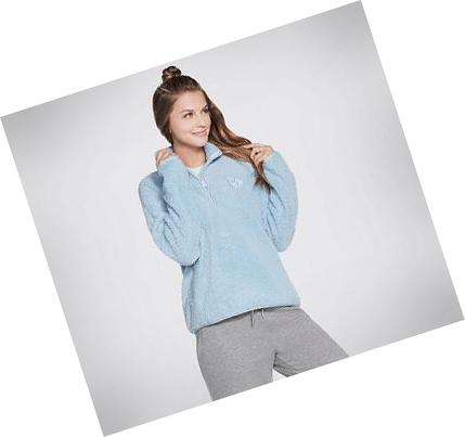 Sudadera Skechers BOBS Apparel Cuddle 1/4 Zip Pullover Mujer Azules | A03AW_AR