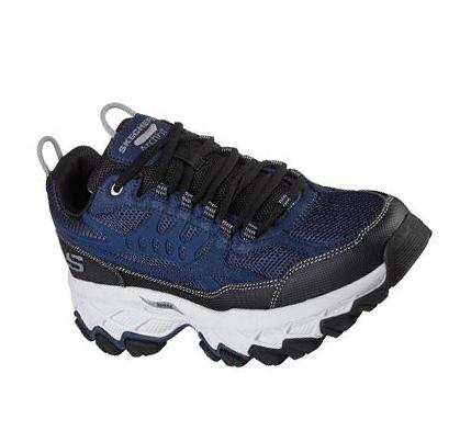 Zapatillas Deportivos Skechers Arch Fit Akhidime Hombre Azul Marino Negras | 5600S_AR