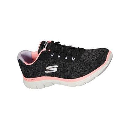 Zapatillas Deportivos Skechers Flex Appeal 4.0 - Fresh Move Mujer Negras Coral | 6T69X_AR