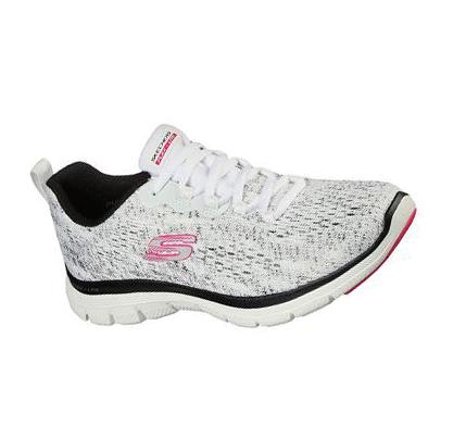 Zapatillas Deportivos Skechers Flex Appeal 4.0 - Vivid Spirit Mujer Blancas Negras | 6T9AL_AR