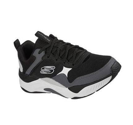 Zapatillas Deportivos Skechers Mira Hombre Negras Blancas | A025G_AR