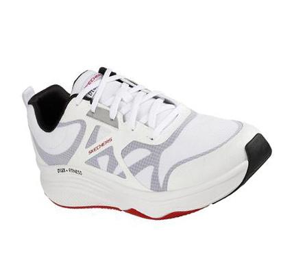 Zapatillas Deportivos Skechers Relaxed Fit: D'Lux Fitness Hombre Blancas Negras Rojas | 5T8TB_AR