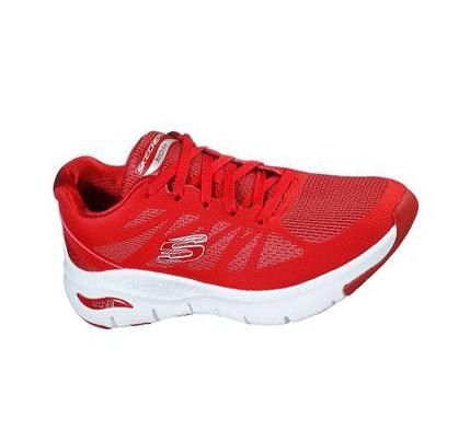 Zapatillas Para Caminar Skechers Arch Fit - Vivid Memory Mujer Rojas | AT23D_AR