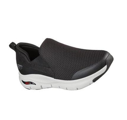 Zapatillas Para Caminar Skechers Arch Fit - Banlin Hombre Negras Blancas | I068K_AR