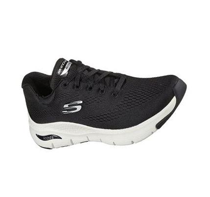 Zapatillas Para Caminar Skechers Arch Fit - Big Appeal Mujer Negras Blancas | T0AT0_AR