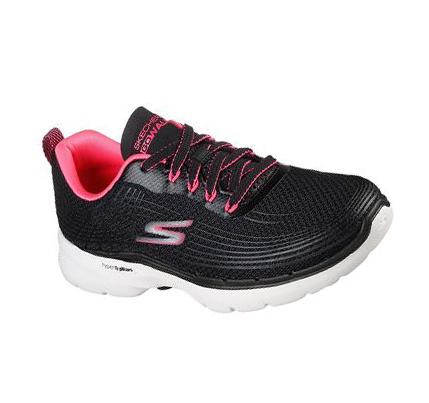 Zapatillas Para Caminar Skechers GO WALK 6 - Stunning Glow Mujer Negras Rosas | 5T23P_AR