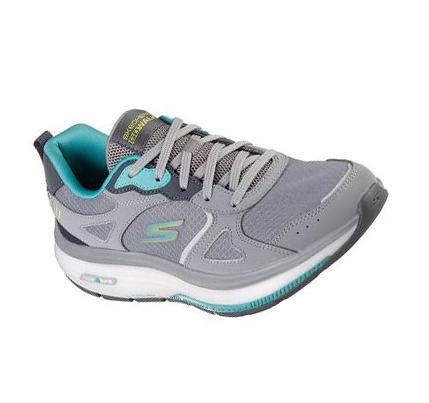 Zapatillas Para Caminar Skechers GO WALK Workout Walker Mujer Gris Turquesa | 61238_AR