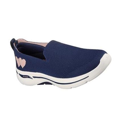 Zapatillas Para Caminar Skechers GO WALK Arch Fit - Lovely Heart Mujer Azul Marino | I638A_AR