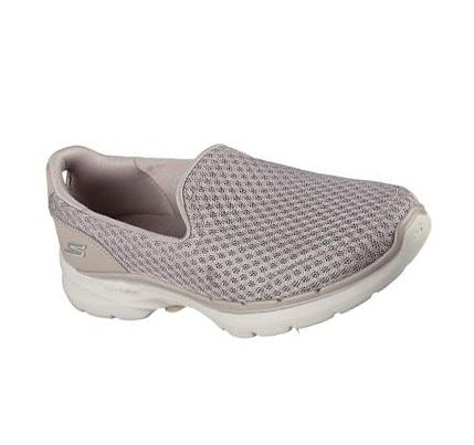 Zapatillas Para Caminar Skechers GOwalk 6 - Big Splash Mujer Gris Marrones | 63A8W_AR