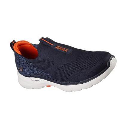 Zapatillas Para Caminar Skechers GOwalk 6 Hombre Azul Marino Naranjas | 80005_AR