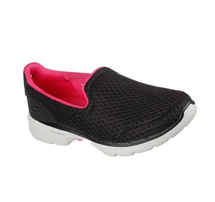 Zapatillas Para Caminar Skechers GOwalk 6 - Big Splash Mujer Negras Rosas | T3198_AR