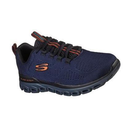 Zapatillas Para Caminar Skechers Glide-Step - Fasten Up Hombre Azul Marino Negras | 521AL_AR