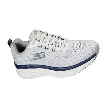 Zapatillas Para Caminar Skechers Relaxed Fit: D'Lux Walker - Commuter Hombre Gris Azul Marino | 5850A_AR