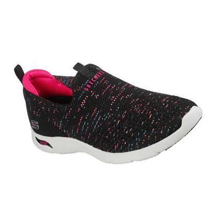 Zapatillas Sin Cordones Skechers Arch Fit Refine - All Heart Mujer Negras Rosas | 39633_AR