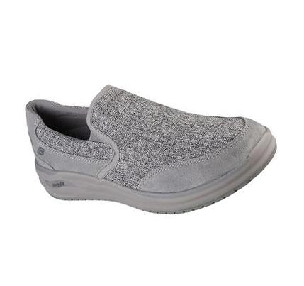 Zapatillas Sin Cordones Skechers Arch Fit Melo - Ranston Hombre Gris | 5382A_AR