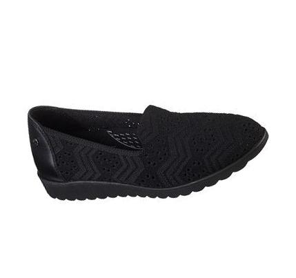 Zapatillas Sin Cordones Skechers Arch Fit Cleo Wedge Mujer Negras | A90AC_AR