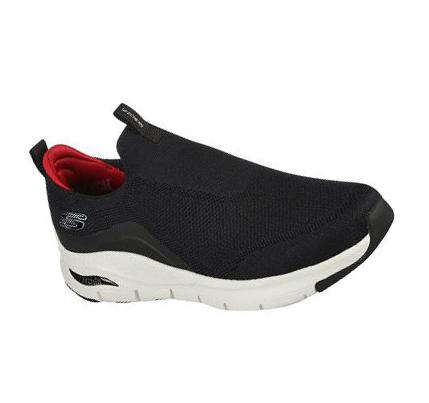 Zapatillas Sin Cordones Skechers Arch Fit - Keep It Up Hombre Negras Blancas | I018W_AR