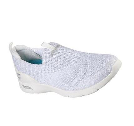 Zapatillas Sin Cordones Skechers Arch Fit Refine - Showcase Mujer Blancas Plateadas | T22AB_AR