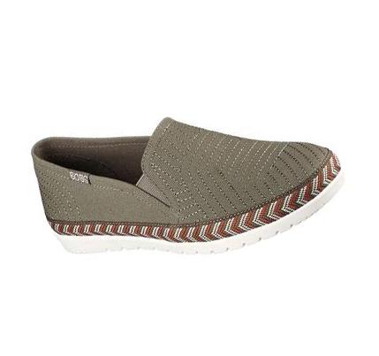 Zapatillas Sin Cordones Skechers BOBS Flexpadrille 3.0 - Geo Nomics Mujer Verde Oliva | 50293_AR