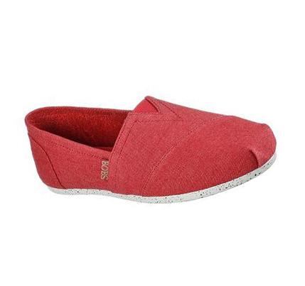 Zapatillas Sin Cordones Skechers BOBS Plush - Nature's Kiss Mujer Rojas | 30990_AR