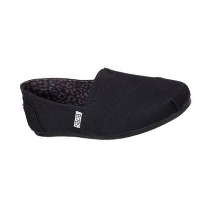 Zapatillas Sin Cordones Skechers BOBS Plush - Peace and Love Mujer Negras | 312AW_AR