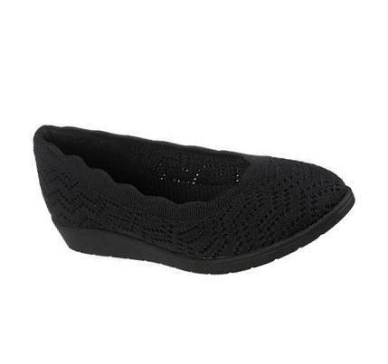 Zapatillas Sin Cordones Skechers Cleo Flex Wedge - New Days Mujer Negras | A829E_AR