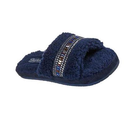 Zapatillas Sin Cordones Skechers Cozy Chanclas - Bling It! Mujer Azul Marino | TA29E_AR