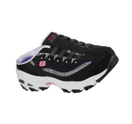 Zapatillas Sin Cordones Skechers D'Lites - Comfy Cloud Mujer Negras Moradas | 33A9G_AR