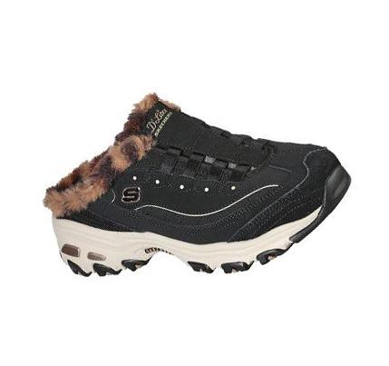 Zapatillas Sin Cordones Skechers D'Lites - Plush Cloud Mujer Negras | 63293_AR