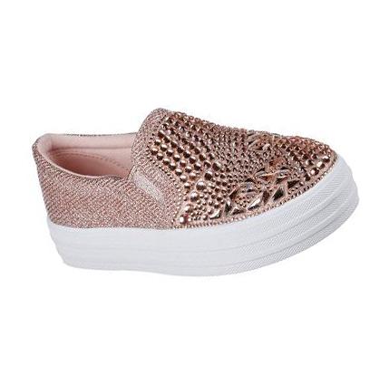 Zapatillas Sin Cordones Skechers Double Up - Take The Lead Niña Doradas | 55A5A_AR