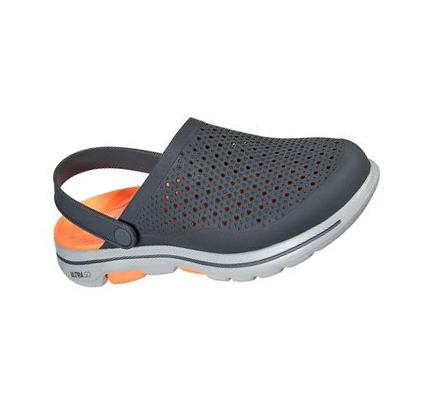 Zapatillas Sin Cordones Skechers Foamies: GOwalk 5 - Astonished Hombre Gris Naranjas | A0933_AR