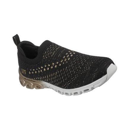 Zapatillas Sin Cordones Skechers Glide-Step - Glamour Mujer Negras Doradas | AA63D_AR