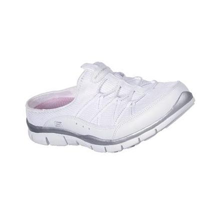 Zapatillas Sin Cordones Skechers Gratis - Real Story Mujer Blancas Plateadas | A50AL_AR