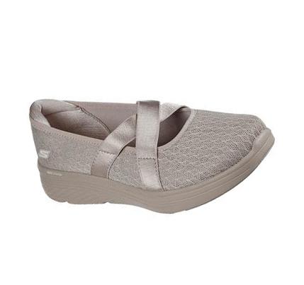 Zapatillas Sin Cordones Skechers Max Cushioning Lite - Breathe Eazy Mujer Gris Marrones | A113A_AR