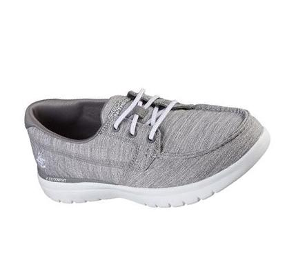 Zapatillas Sin Cordones Skechers On the GO Flex - Ashore Mujer Gris | 5AA9B_AR