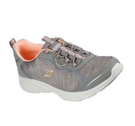 Zapatillas Sin Cordones Skechers Relaxed Fit: D'Lux Comodidad - Sunny Oasis Mujer Gris Rosas | 3063G_AR