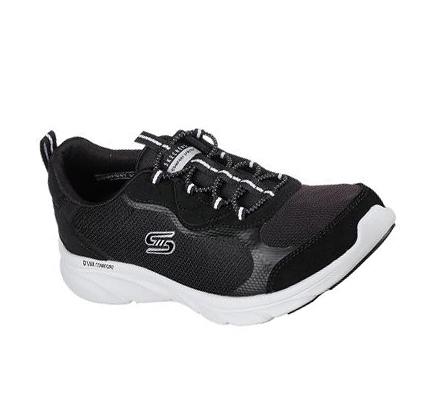 Zapatillas Sin Cordones Skechers Relaxed Fit: D'Lux Comodidad - Bliss Galore Mujer Negras Blancas | 6A2AK_AR