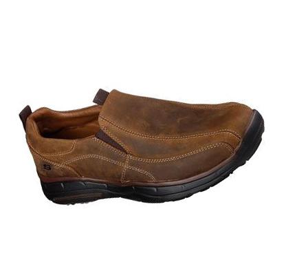 Zapatillas Sin Cordones Skechers Relaxed Fit: Glides - Docklands Hombre Marrones | A182B_AR