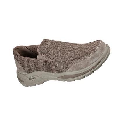 Zapatillas Sin Cordones Skechers Relaxed Fit: Arch Fit Motley - Ratel Hombre Marrones | A20TD_AR