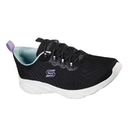 Zapatillas Sin Cordones Skechers Relaxed Fit: D'Lux Comodidad - Easy Calle Mujer Negras Blancas | A863P_AR