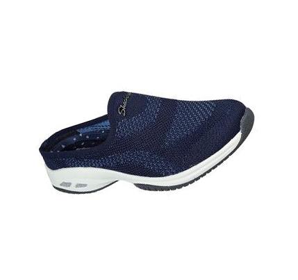 Zapatillas Sin Cordones Skechers Relaxed Fit: Commute Time - In Knit To Win Mujer Azul Marino | AAT9A_AR