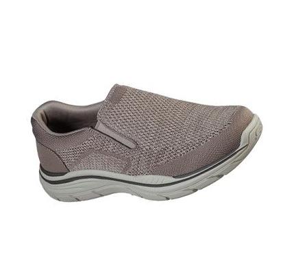 Zapatillas Sin Cordones Skechers Relaxed Fit: Expected 2.0 - Arago EXTRA WIDE Hombre Marrones | IA680_AR