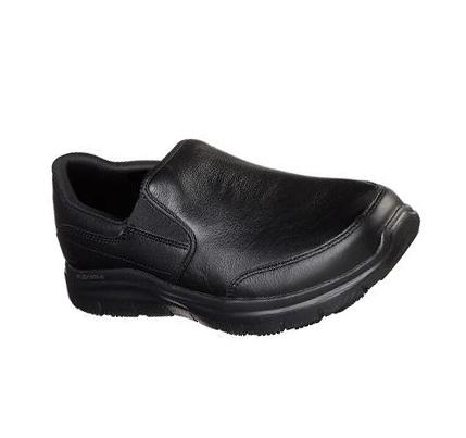 Zapatillas Sin Cordones Skechers Trabajo Relaxed Fit: Flex Advantage SR - Bronwood Hombre Negras | 3T32L_AR