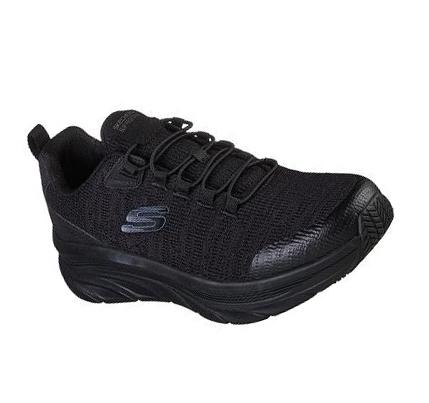 Zapatillas Sin Cordones Skechers Trabajo: D'Lux Walker SR - Luxir Hombre Negras | 530TP_AR