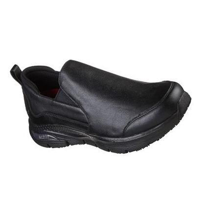 Zapatillas Sin Cordones Skechers Trabajo: Arch Fit SR - Genty Hombre Negras | 5318L_AR